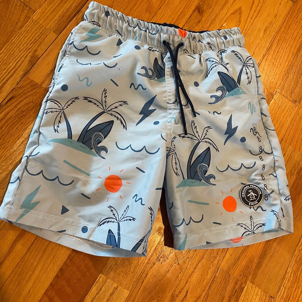 Boys original penguin swim trunks